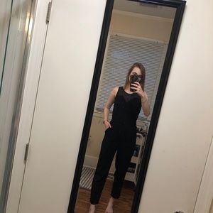 Black Madewell Sleeveless Mesh Jumpsuit